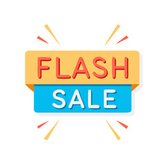 Poster - Bright and colorful flash sale icon design featuring attention-grabbing elements and bold lettering emphasizing discount opportunities