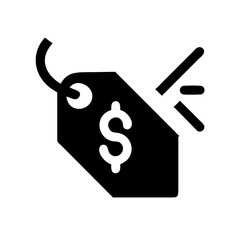 Poster - Icon representing a price buster tag with dollar sign depicted in a bold vector design suitable for promotional material