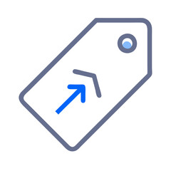 Poster - Price tag icon featuring directional arrow indicating pricing details and online shopping context
