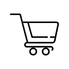 Poster - Vector icon of a shopping cart showcasing a minimalist design for retail and e-commerce applications in a modern context