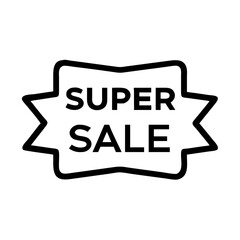 Poster - Super sale icon, vector design for promotions, discounts, and marketing events to boost customer engagement and drive sales growth
