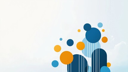 Poster - Abstract Representation of Disruptive Business Concepts with Colorful Geometric Shapes and Patterns