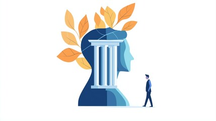 Poster - Digital Transformation in Banking Featuring AI Integration with Human Element and Innovation Symbolism