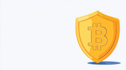 Poster - Secure Cryptocurrency Wallet Concept with Shield Symbolizing Safety in Digital Currency Transactions
