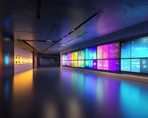 Aufkleber - Glowing displays showcasing programming innovation.