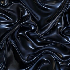 Poster - Abstract Dark Metallic Fabric: Waves and Textures in High-Resolution Detail Depicting Elegant Liquid Metal