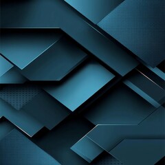 Aufkleber - Abstract Teal Geometric Layers with Textured Accents and Subtle Golden Highlights, a Modern and Stylish Background.