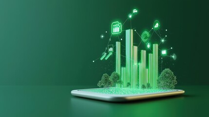 Poster - green growth stories told with interactive analytics.