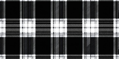 Poster - Black and white lumberjack seamless pattern forming large squares