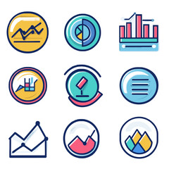 Poster - Data Charts and Business Graphic Icons for Financial Analysis and Reports