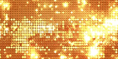 Poster - Gold background with many small squares