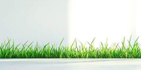 Poster - Wall with a green grassy border