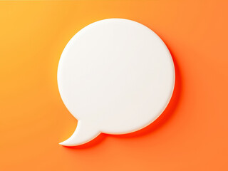 Poster - blank white speech bubble on background