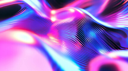 Poster - Vibrant abstract dark chaos background with dynamic waves and light reflections