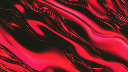 Poster - Dynamic abstract waves in dark red and black for creative design