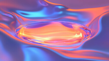 Poster - Vibrant abstract background with glass podium and dynamic colors