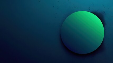 Wall Mural - Blue background with a green circle in the middle