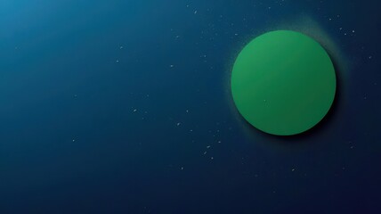 Wall Mural - green ball is on a blue background
