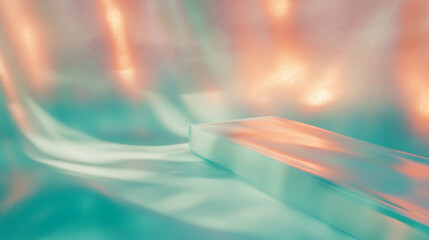 Aufkleber - Abstract frosty podium background with soft pastel hues for design projects