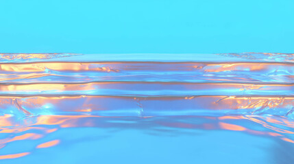 Aufkleber - Futuristic ice podium against abstract background for modern design concepts