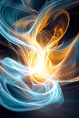 Poster - meditative energy radiating amidst swirling hues.
