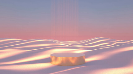 Aufkleber - Elegant abstract background with podium in soft pastel landscape scene