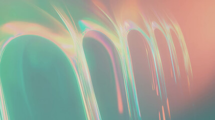 Poster - Mesmerizing abstract arches in dreamy soft focus design for modern decor