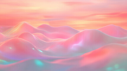 Poster - Dreamy pastel landscape with blurry lights for creative design and background