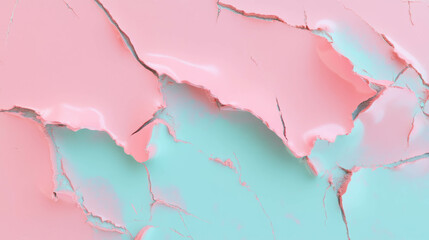 Poster - Abstract background with cracked paint textures in pastel shades for design