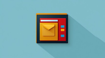 Digital Mail Interface Icon, Email App, Webpage Element, User Interface Design