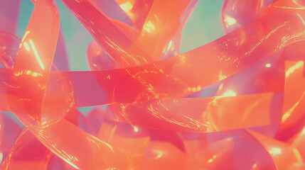 Poster - Vibrant abstract background with interwoven ribbons for creative design