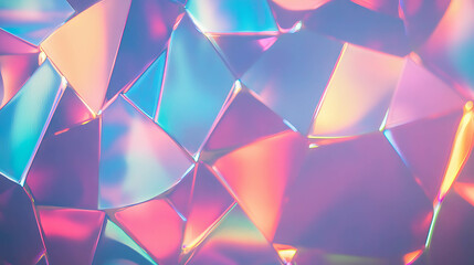 Poster - Geometric abstract design with stained glass effect