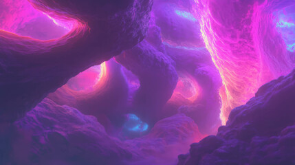Aufkleber - Vibrant abstract background with swirling clouds and colorful vortex