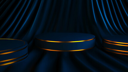 Poster - Elegant abstract background with three dimensional platforms for presentation or display