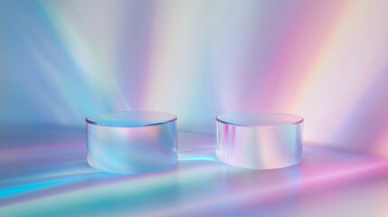 Fototapete - Vibrant abstract background with multicolored gradient light reflection for creative design