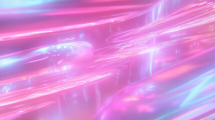 Poster - Vibrant abstract background with blurry neon lights in pink and blue hues for digital art and design
