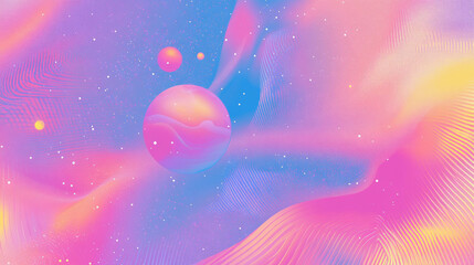 Poster - Cosmic wonders: abstract celestial bodies and starry sky for digital art design