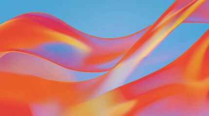 Aufkleber - Vibrant abstract background with flowing multicolored ribbons for design and creativity