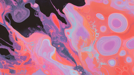 Poster - Vibrant abstract background with fractal patterns and dynamic colors