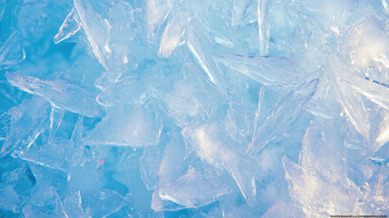 Poster - Abstract winter background with frozen crystal patterns for creative design