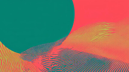 Aufkleber - Modern abstract design with geometric lines and vibrant colors