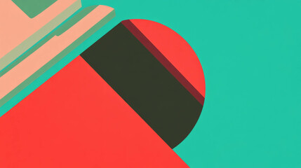Poster - Abstract geometric design with sharp lines and bold colors for modern decoration