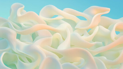 Aufkleber - abstract fluidity in interconnected geometric waves background design