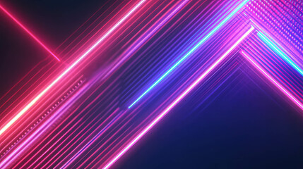 Poster - Vibrant abstract background with intersecting neon lines