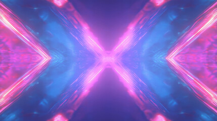 Poster - Vibrant futuristic abstract background with intersecting neon lines