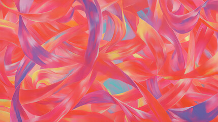 Poster - Vibrant intertwined ribbons abstract background for modern design projects