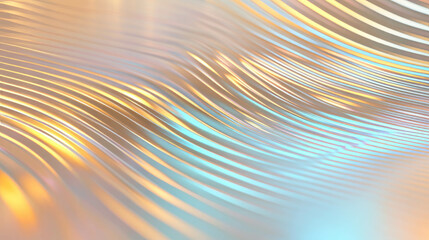 Poster - Abstract metallic reflection background with vibrant wave patterns for creative design