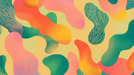 Poster - Vibrant abstract background with organic shapes and flowing patterns for creative design