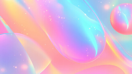 Poster - Dreamy abstract background with soft pastel gradients for design and decoration
