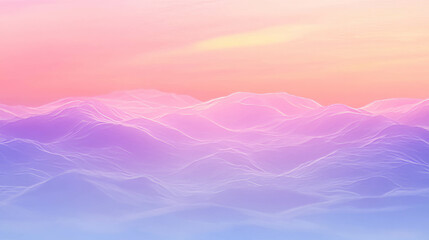 Aufkleber - Dreamy pastel landscape with gradient sunrise scenery for creative design